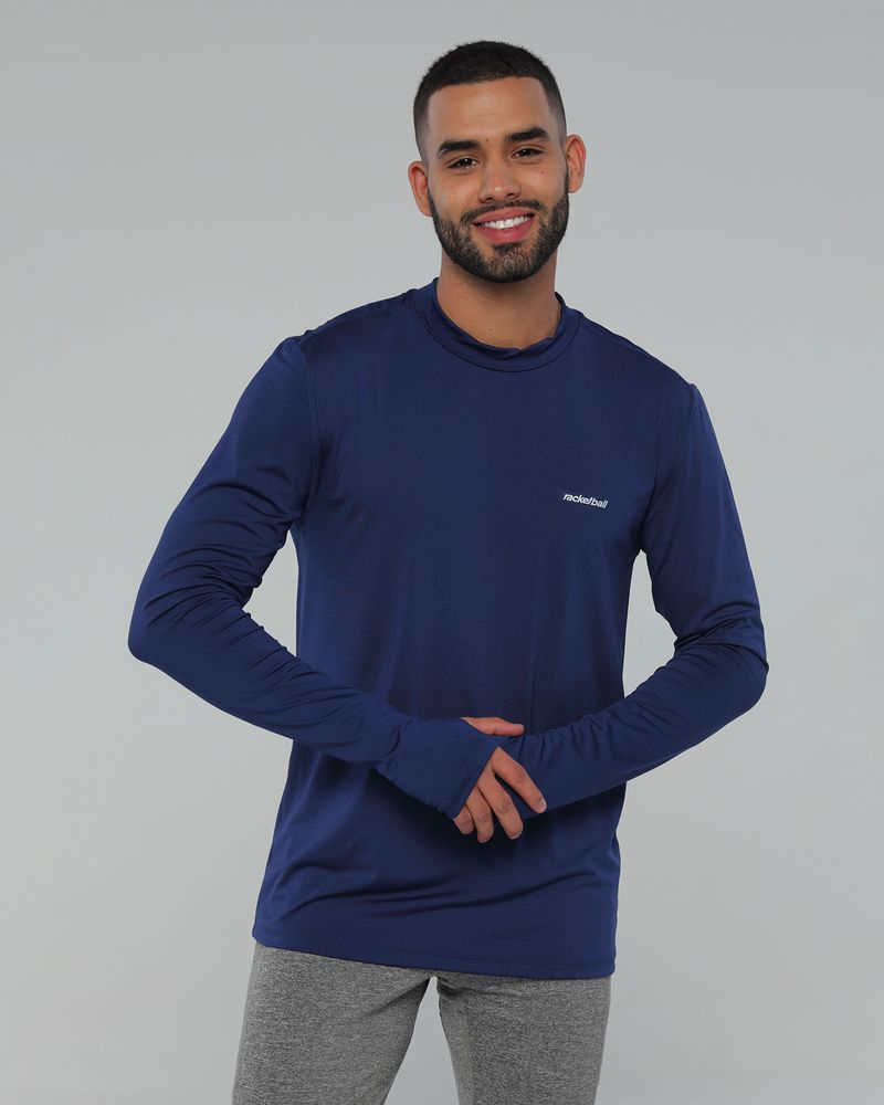 Camibuzo Protección Uv, Color Azul Oscuro Para Hombre