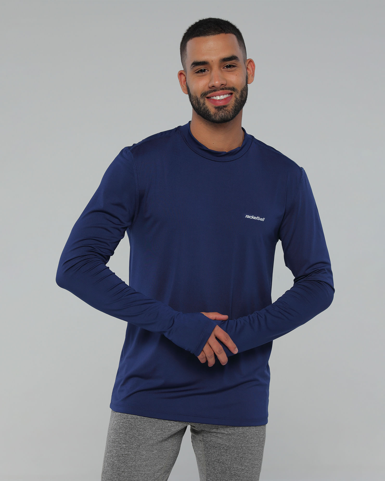 Camibuzo Protección Uv, Color Azul Oscuro Para Hombre