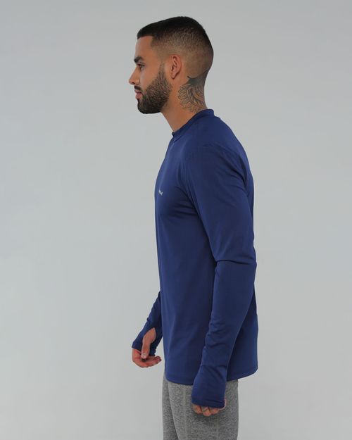 Camibuzo Protección Uv, Color Azul Oscuro Para Hombre
