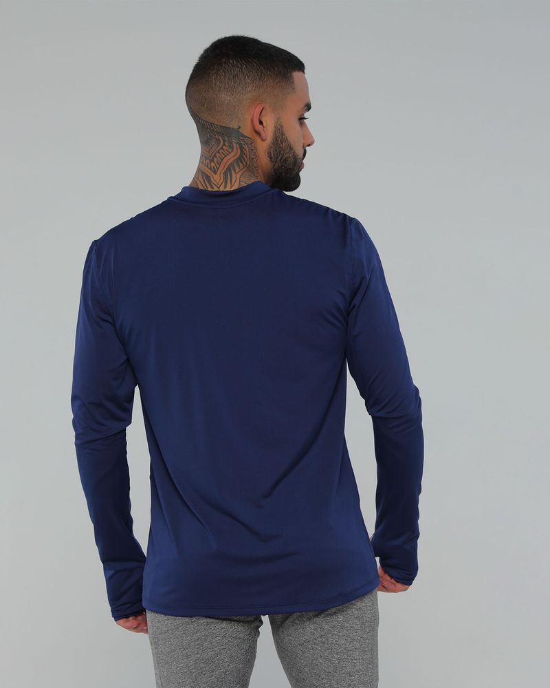Camibuzo Protección Uv, Color Azul Oscuro Para Hombre