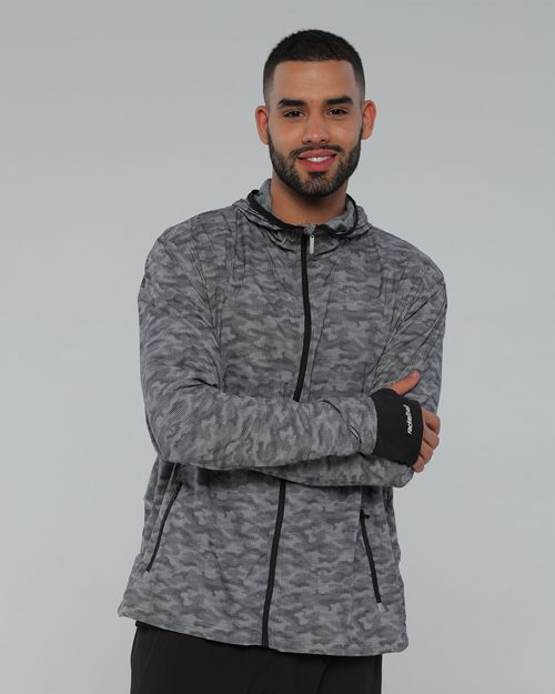 Chaqueta Hombre Tejido Plano, Color Gris Camu Para Hombre