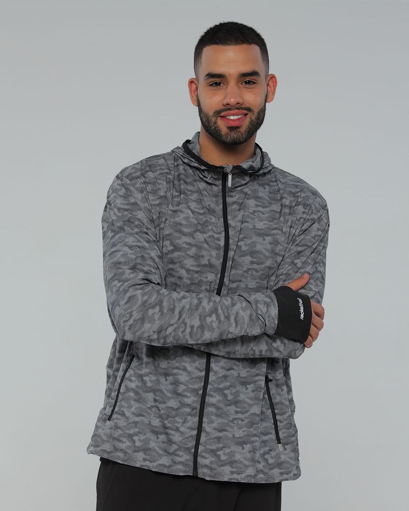 Chaqueta Hombre Tejido Plano, Color Gris Camu Para Hombre