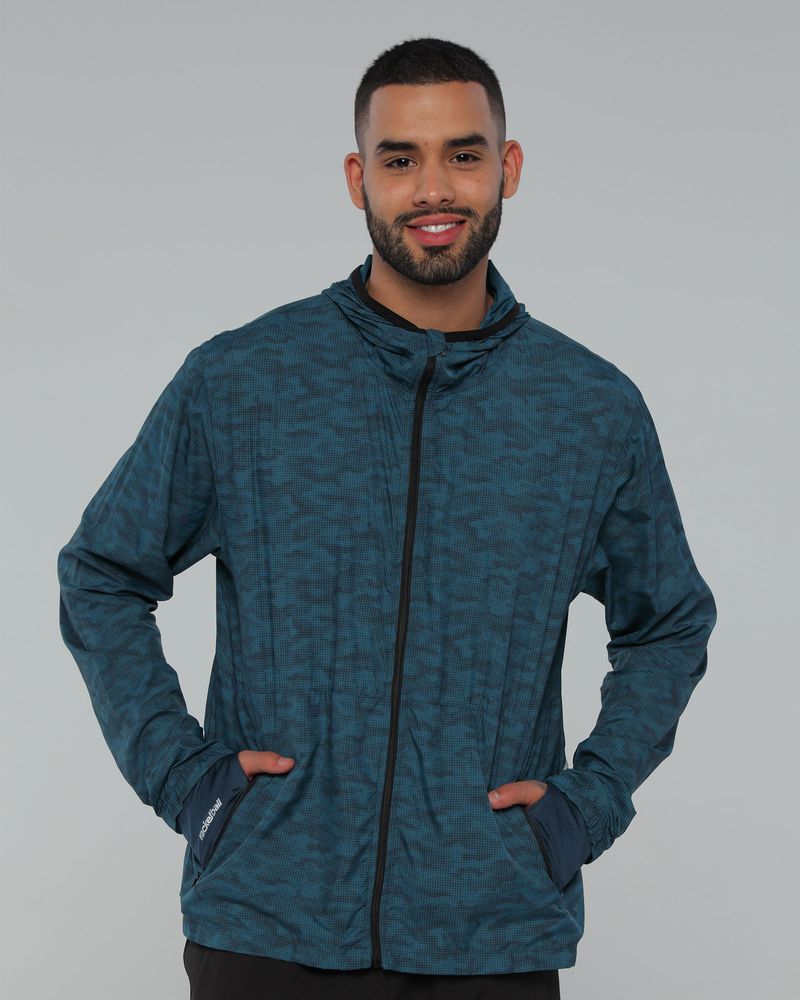 Chaqueta Hombre Tejido Plano, Color Petróleo Camu Para Hombre