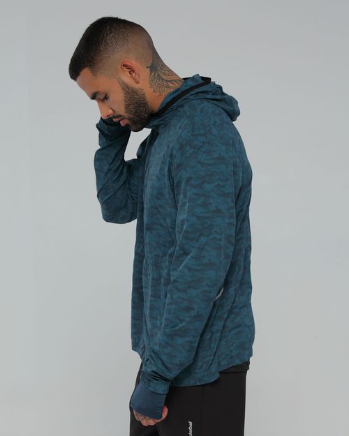 Chaqueta Hombre Tejido Plano, Color Petróleo Camu Para Hombre