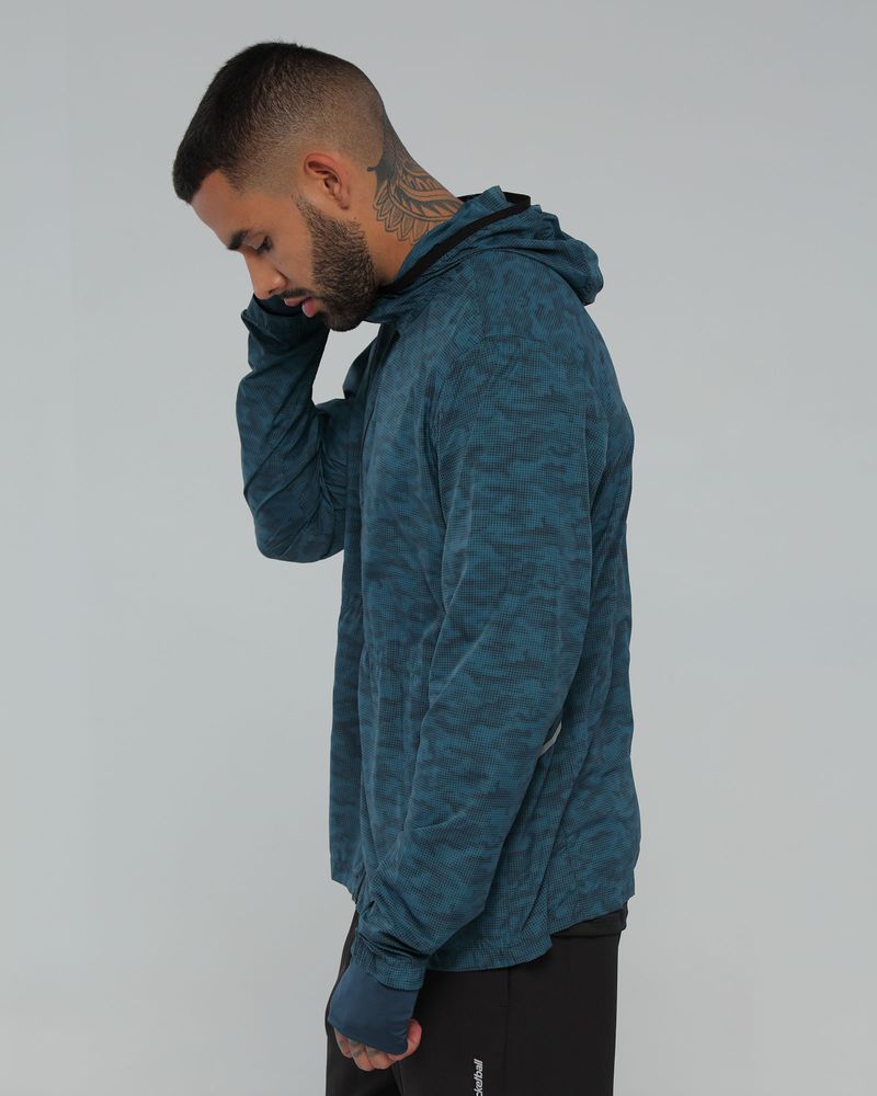 Chaqueta Hombre Tejido Plano, Color Petróleo Camu Para Hombre