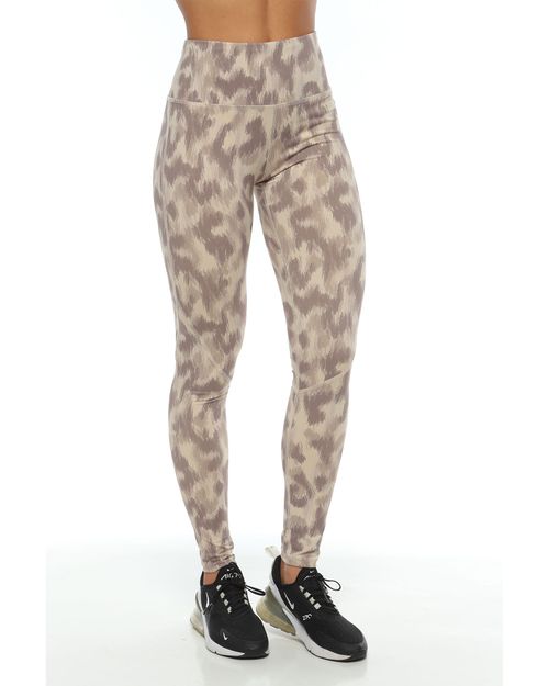 Licra Deportiva Con Powernet, Color Arena Para Mujer