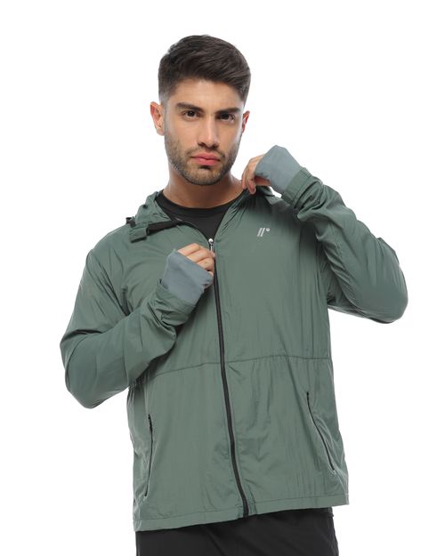 Chaqueta Hombre Tejido Plano, Color Verde Laurel Para Hombre