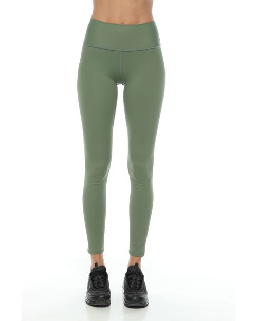 Licra Deportiva Larga, Color Verde Oliva Para Mujer
