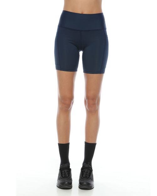 Biker Deportivo Con Bolsillos, Color Azul Oscuro Para Mujer