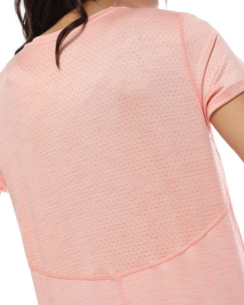 Camiseta Deportiva Manga Corta, Color Coral Jasped Para Mujer