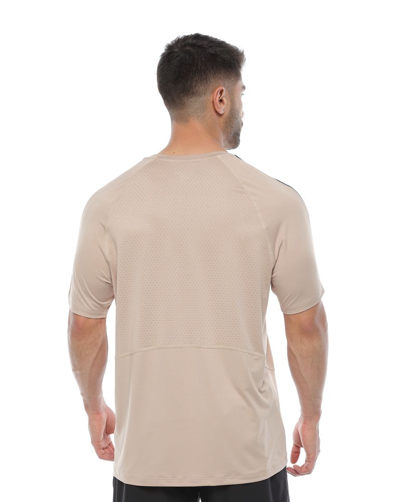Camiseta-Deportiva-Manga-Corta-Color-Arena-Negro-Para-Hombre-