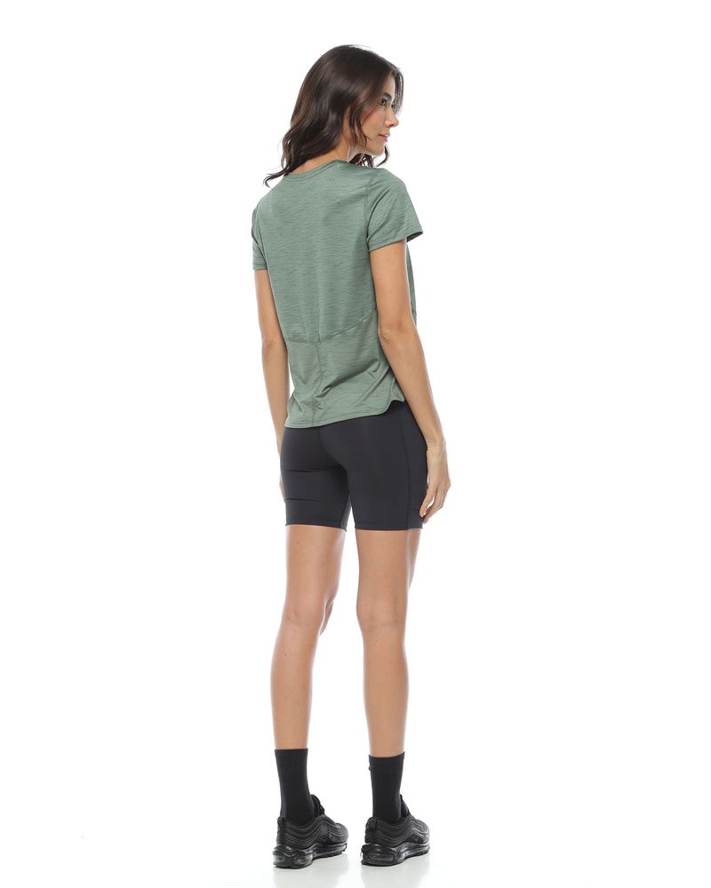 Camiseta-Deportiva-Manga-Corta-Color-Oliva-Jaspe-Para-Mujer-