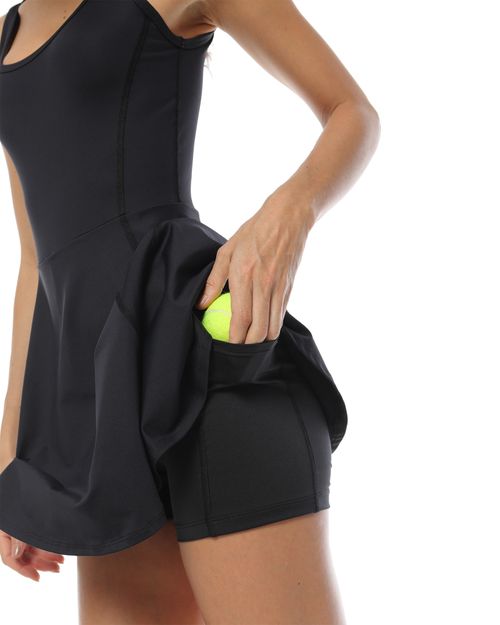 Vestido Deportivo, Color Negro Para Mujer