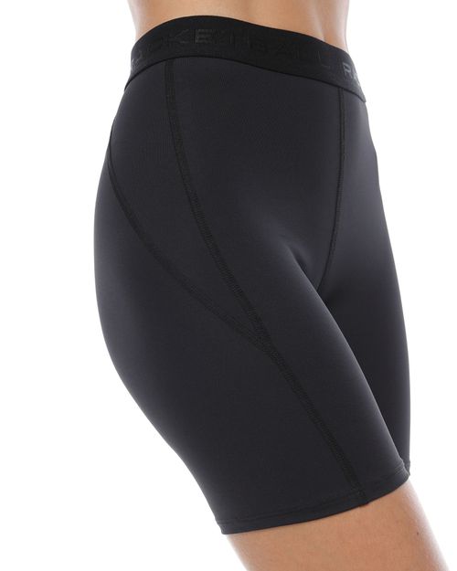 Licra Corta Con Pretina En Elástico, Color Negro Para Mujer