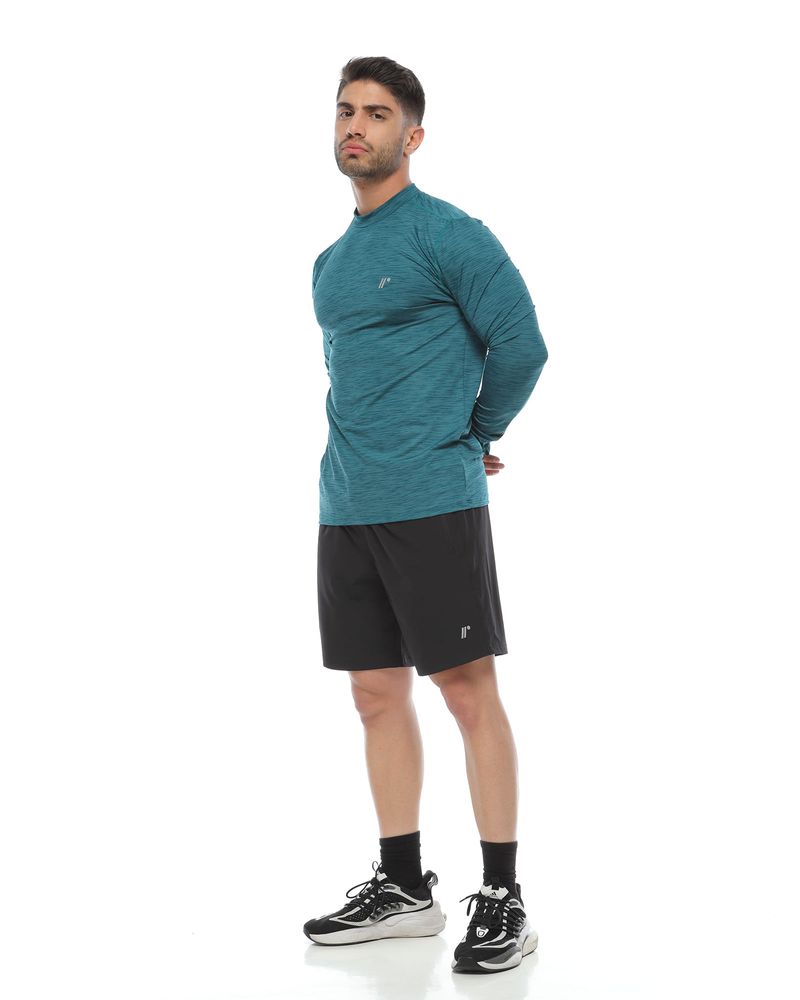Camibuzo Protección Uv, Color Verde Tormenta Jaspe Para Hombre