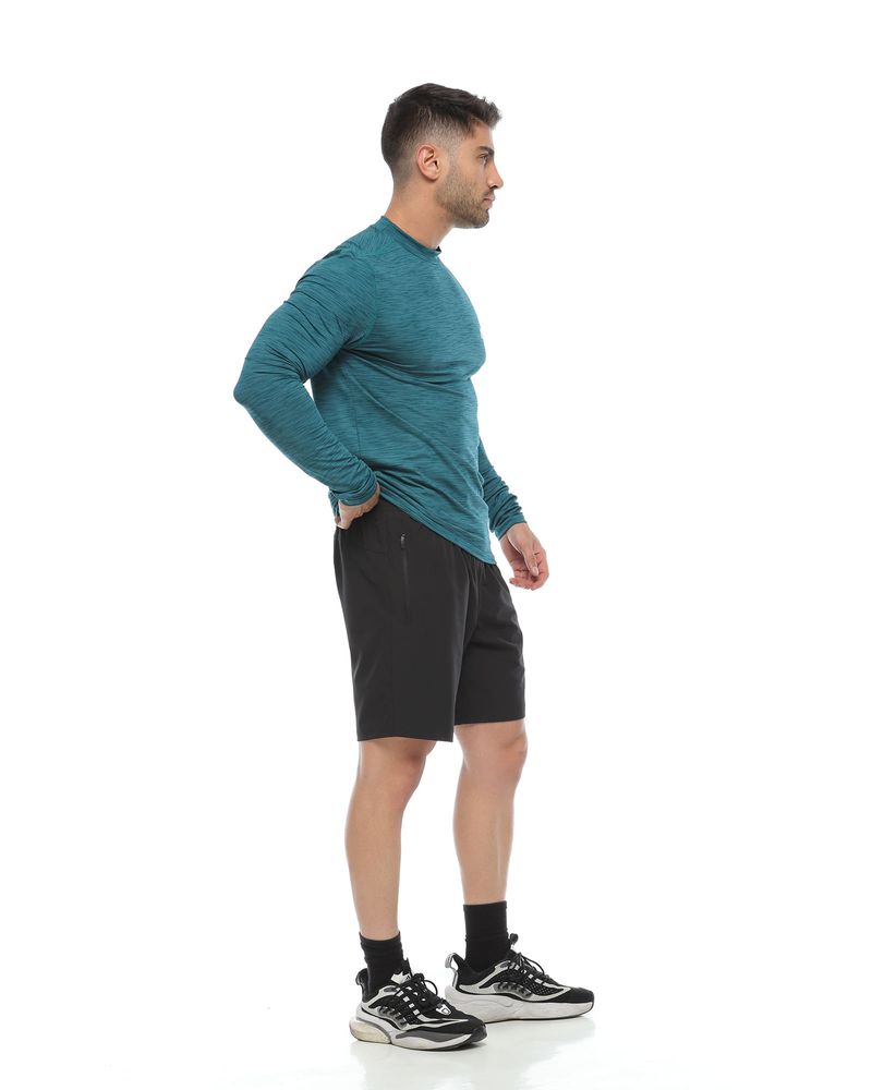 Camibuzo Protección Uv, Color Verde Tormenta Jaspe Para Hombre