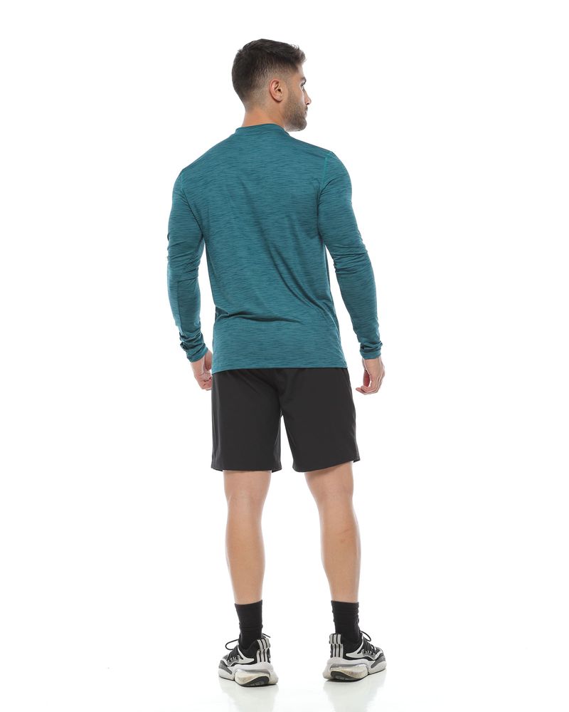 Camibuzo Protección Uv, Color Verde Tormenta Jaspe Para Hombre