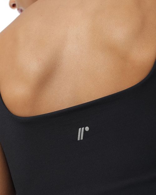Esqueleto Escote Cuadrado, Color Negro Para Mujer