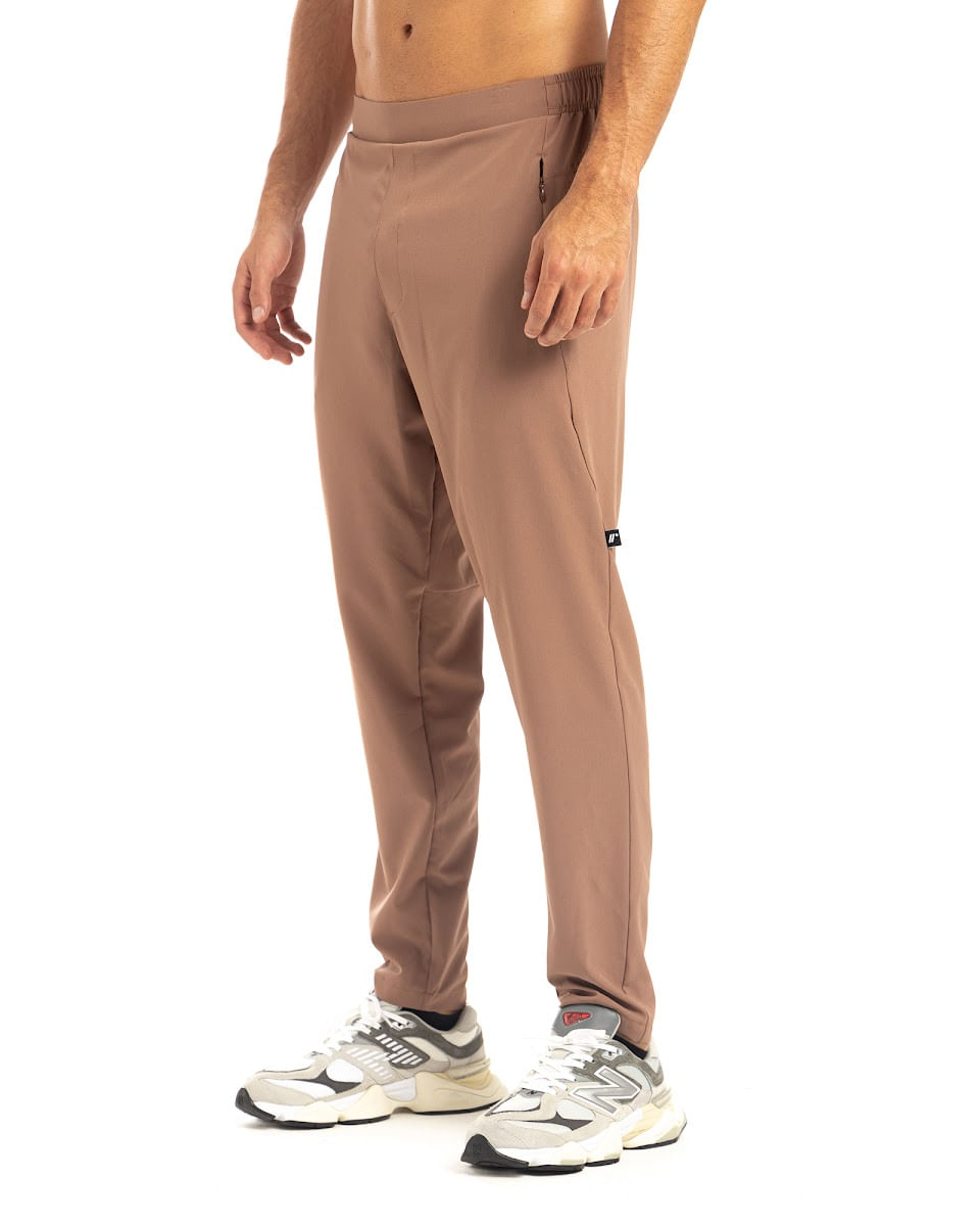 Pantalón Bolsillos Con Cremallera, Color Taupe Para Hombre