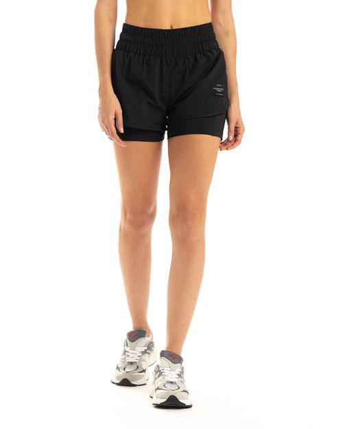 Pantaloneta Running, Color Negro Para Mujer