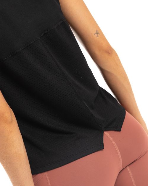Camiseta Con Abertura En Espalda, Color Negro Para Mujer