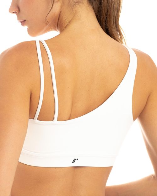 Top Asimétrico, Color Blanco Para Mujer