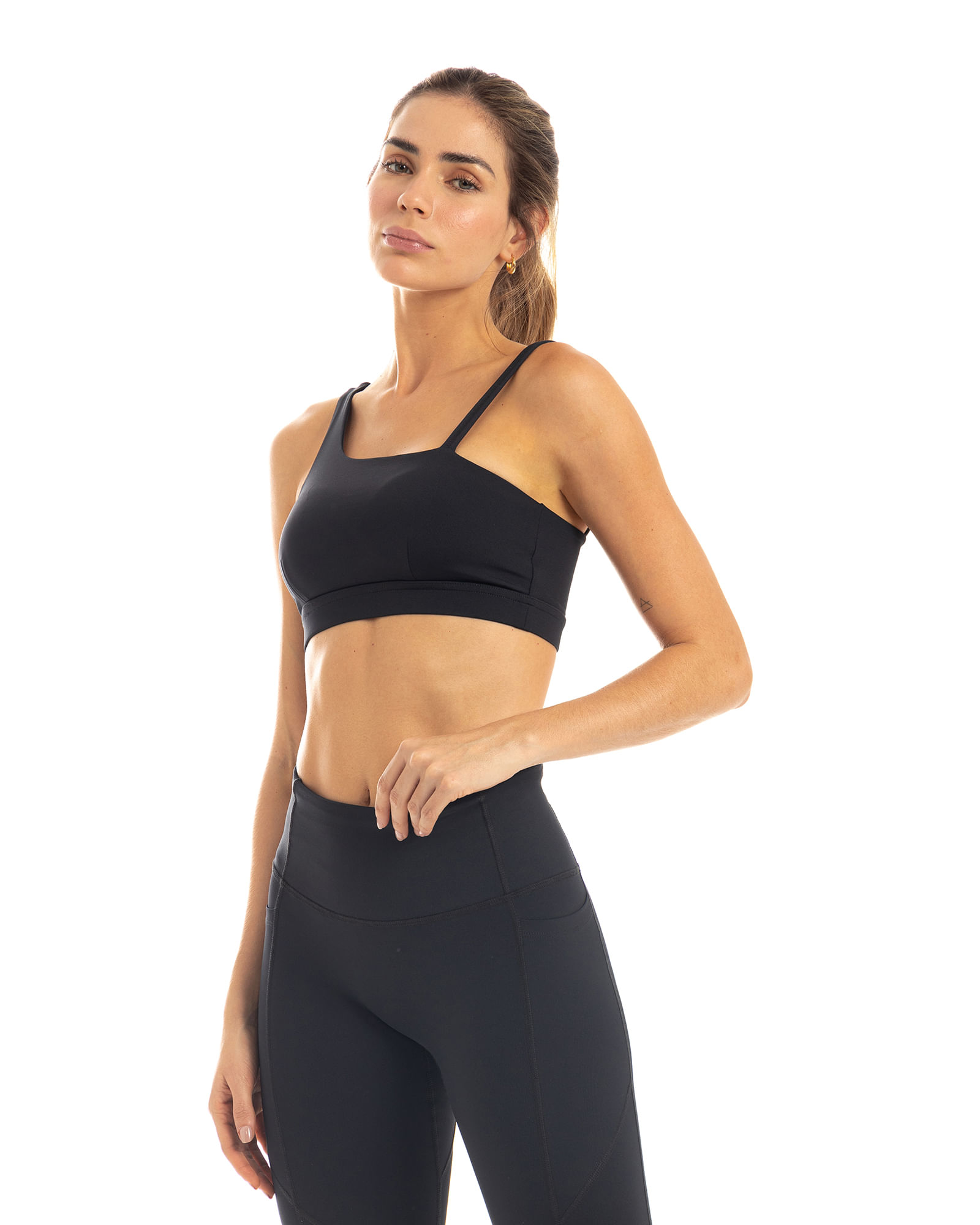 Top Asimétrico, Color Negro Para Mujer