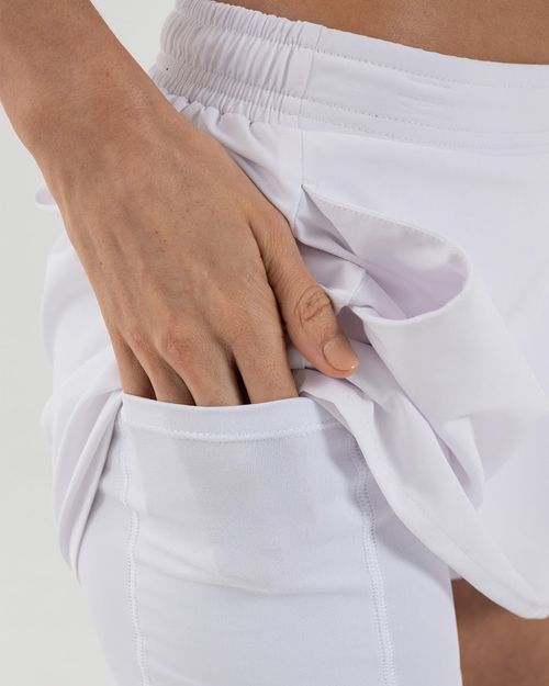 Falda Short Deportiva, Color Blanco Para Mujer