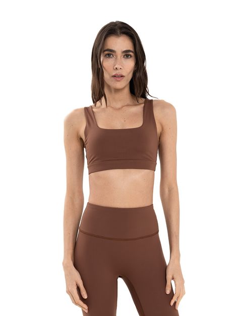 Top Escote Cuadrado, Color Chocolate Para Mujer