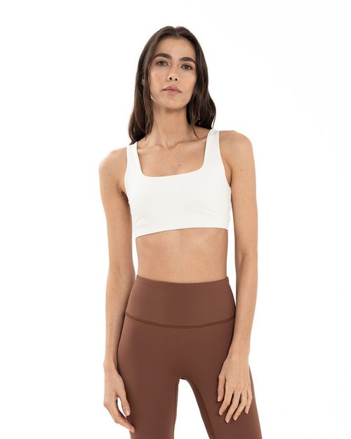 Top Escote Cuadrado, Color Marfil Para Mujer
