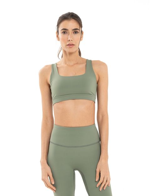 Top Escote Cuadrado, Color Verde Para Mujer
