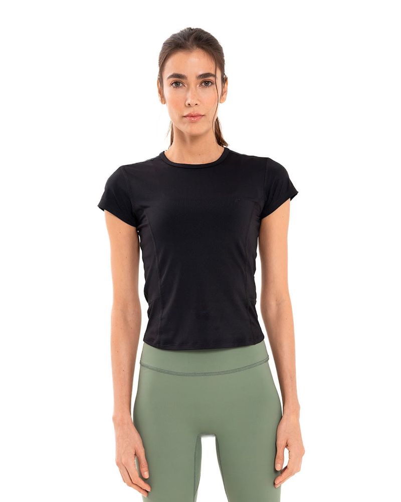 Camiseta-Ajustada-Color-Negro-Para-Mujer-