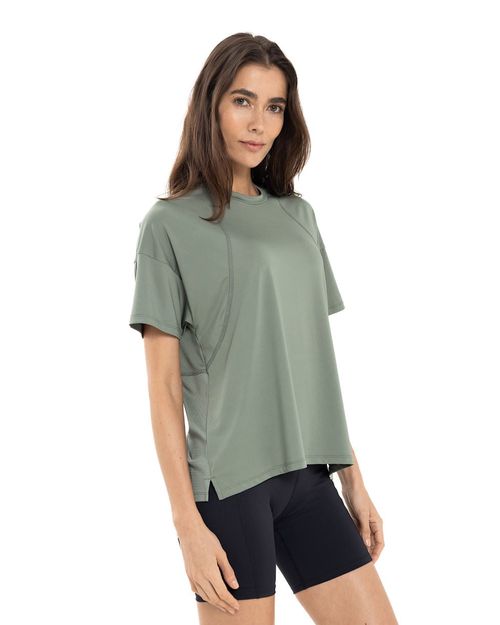 Camiseta Oversize, Color Verde Para Mujer