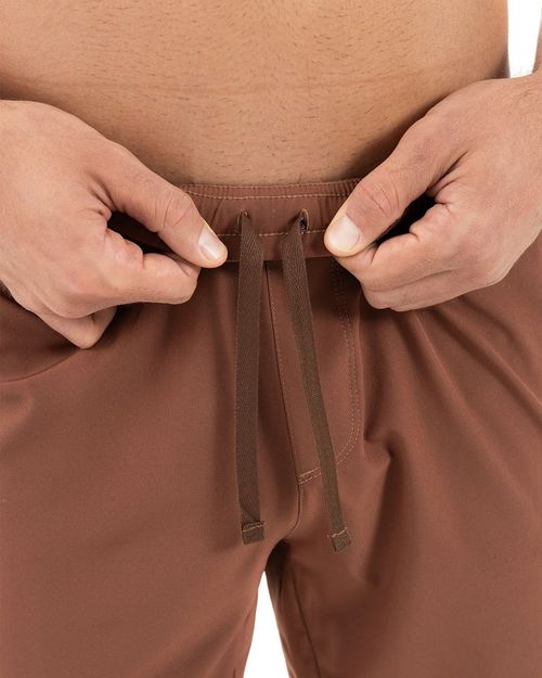Pantaloneta Deportiva, Color Chocolate Para Hombre