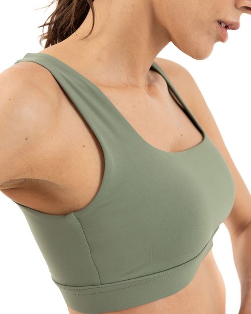 Top Escote Cuadrado, Color Verde Para Mujer