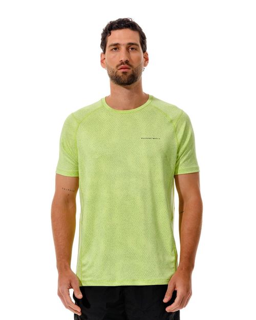 Camiseta Deportiva En Malla, Color Lima Para Hombre