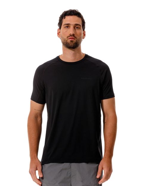 Camiseta Bloques En Malla, Color Negro Para Hombre