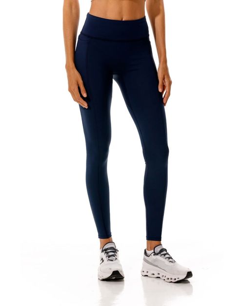 Licra Larga Deportiva, Color Azul Oscuro Para Mujer