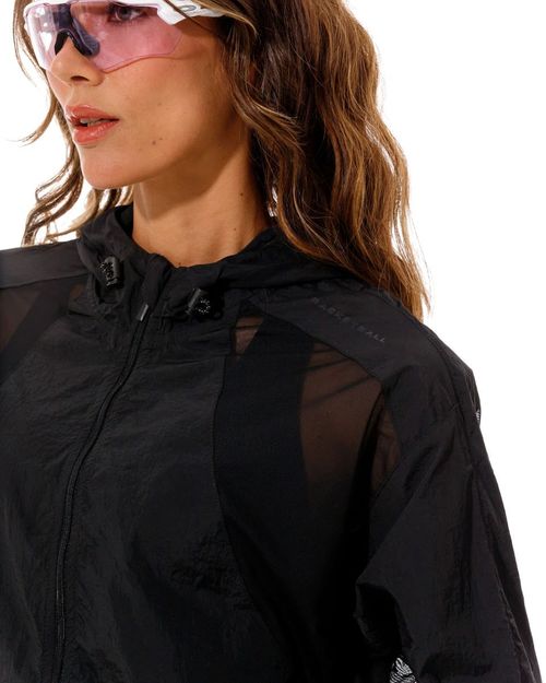 Chaqueta Rompevientos, Color Negro Para Mujer