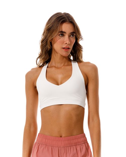 Top Con Tiras Cruzadas, Color Blanco Para Mujer