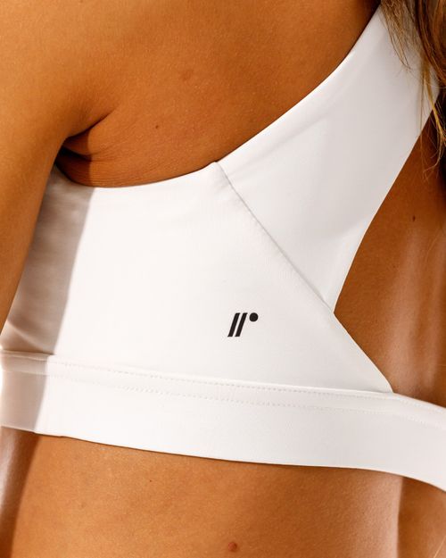 Top Con Tiras Cruzadas, Color Blanco Para Mujer