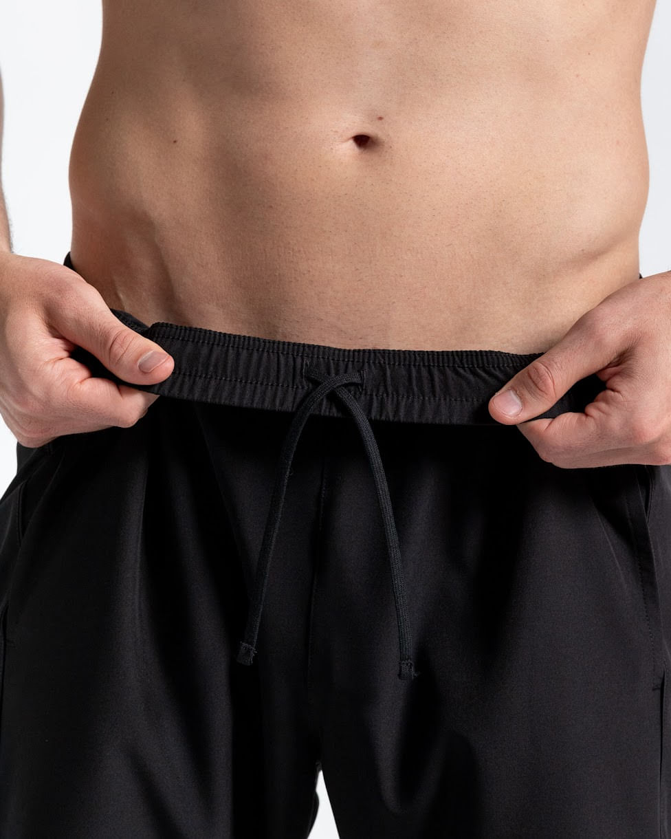 Pantaloneta Deportiva,  Color Negro  Para Hombre