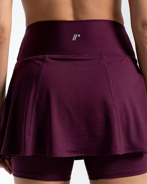 Falda Deportiva,  Color Uva  Para Mujer