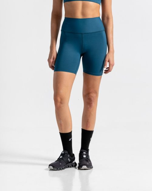 Short Biker Esencial,  Color Petroleo Para Mujer