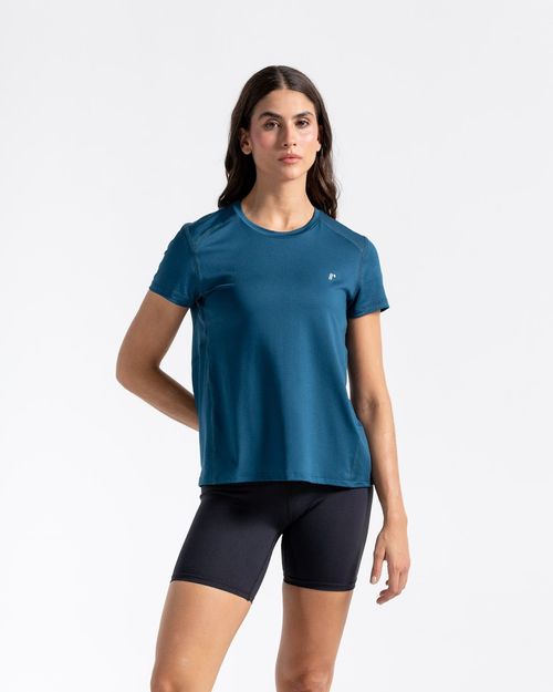 Camiseta Deportiva,  Color Petroleo Para Mujer