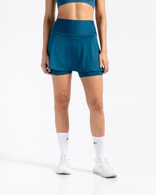 Falda Deportiva,  Color Petroleo Para Mujer