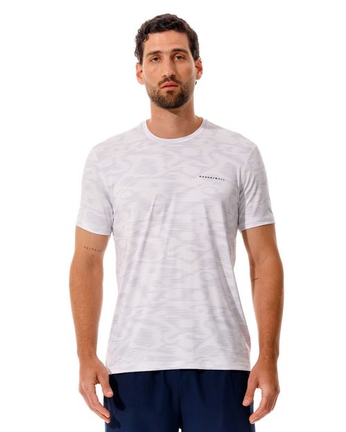 Camiseta Con Corte Láser,  Color Blanco Para Hombre