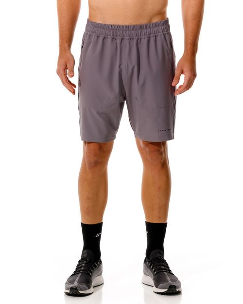 Pantaloneta Con Aberturas Laterales,  Color Gris Claro Para Hombre