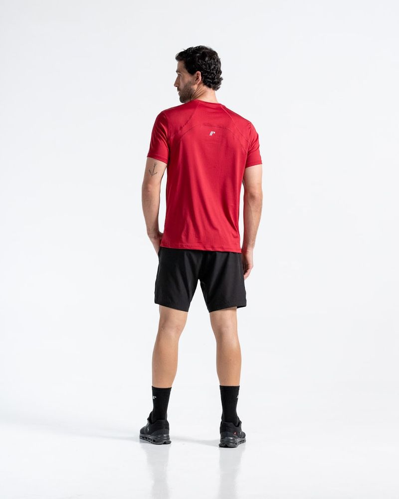 Camiseta-Deportiva-Cuello-Redondo--Color-Rojo-Para-Hombre