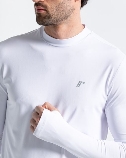Camibuzo Protección Uv,  Color Blanco Para Hombre